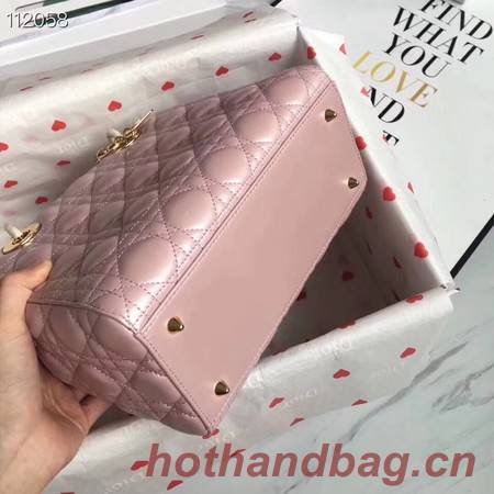 LADY DIOR LAMBSKIN BAG CAL44550 pearly-lustre pink