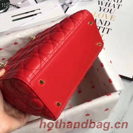 LADY DIOR LAMBSKIN BAG CAL44550 red