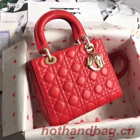 LADY DIOR LAMBSKIN BAG CAL44550 red