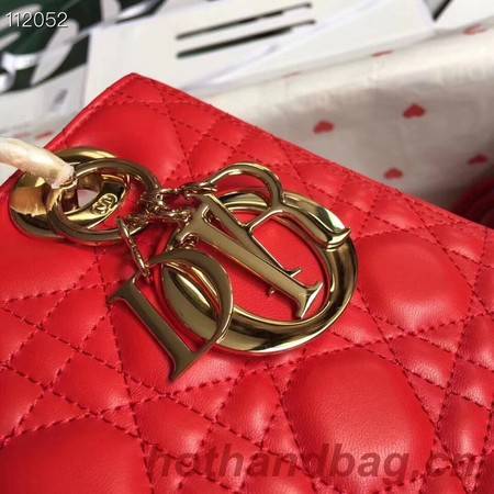 LADY DIOR LAMBSKIN BAG CAL44550 red