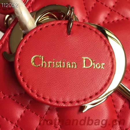 LADY DIOR LAMBSKIN BAG CAL44550 red