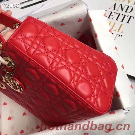 LADY DIOR LAMBSKIN BAG CAL44550 red