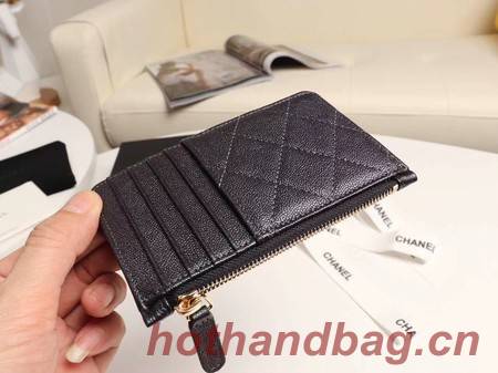 Chanel classic card holder AP0374 black