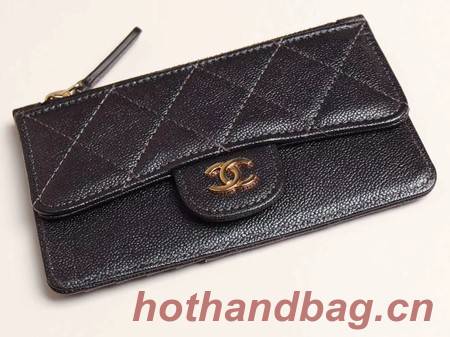 Chanel classic card holder AP0374 black