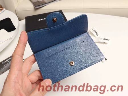 Chanel classic card holder AP0374 blue