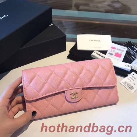 Chanel long flap wallet A80759 pink