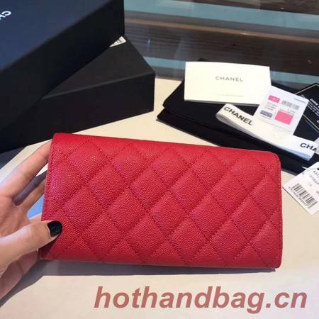 Chanel long flap wallet A80759 red