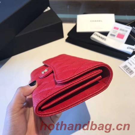 Chanel long flap wallet A80759 red