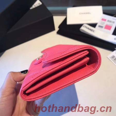 Chanel long flap wallet A80759 rose