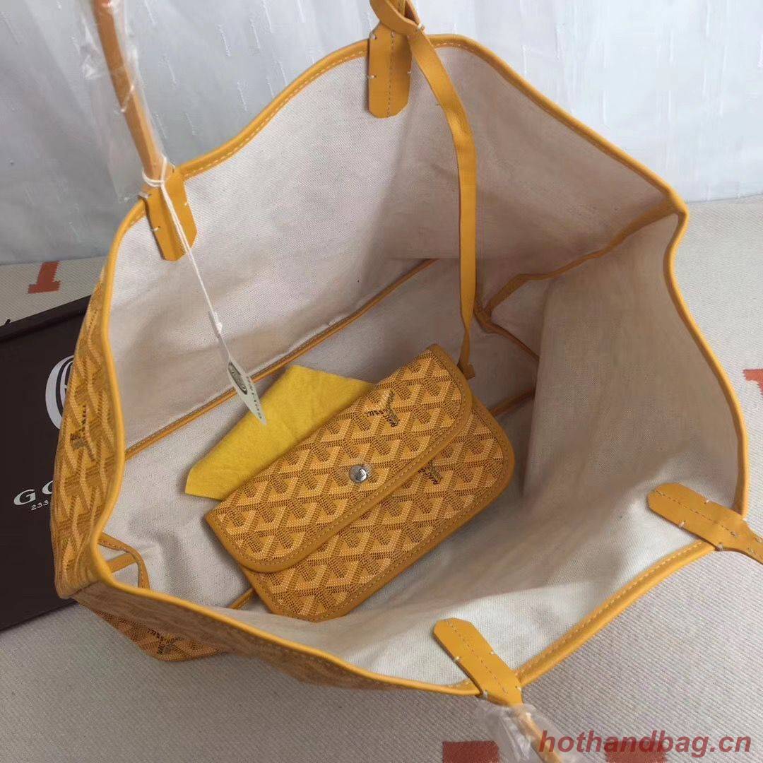 Goyard Y Doodling Calfskin Leather Tote Bag 7902 Yellow