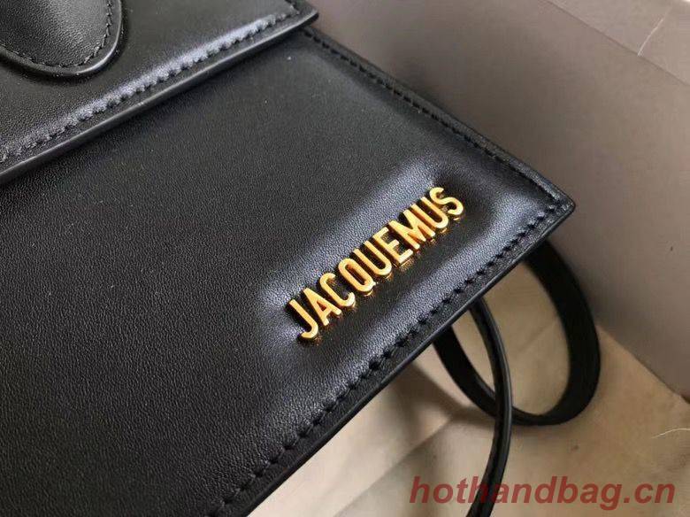 Jacquemus Original Leather Top Handle Bag J76235 Black