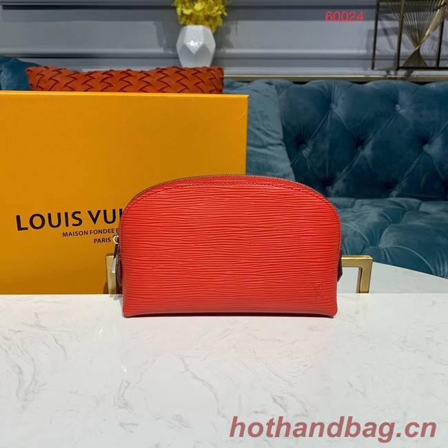 Louis vuitton original Epi Leather COSMETIC POUCH PM M52030 Coquelicot