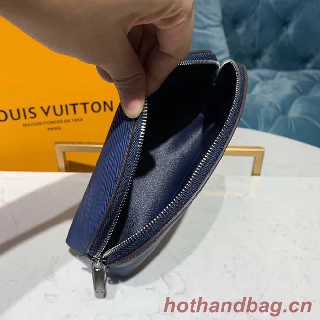 Louis vuitton original Epi Leather COSMETIC POUCH PM M52030 Indigo