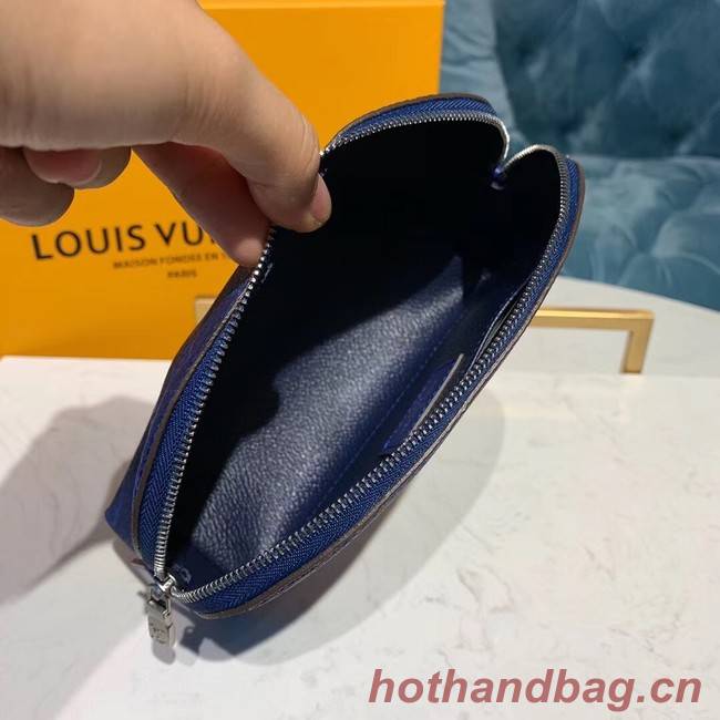 Louis vuitton original Monogram COSMETIC POUCH PM M52030 blue