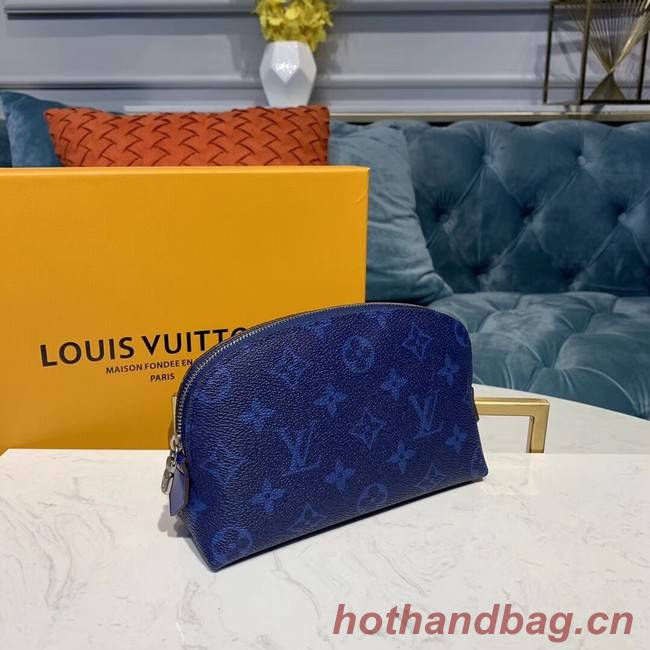 Louis vuitton original Monogram COSMETIC POUCH PM M52030 blue