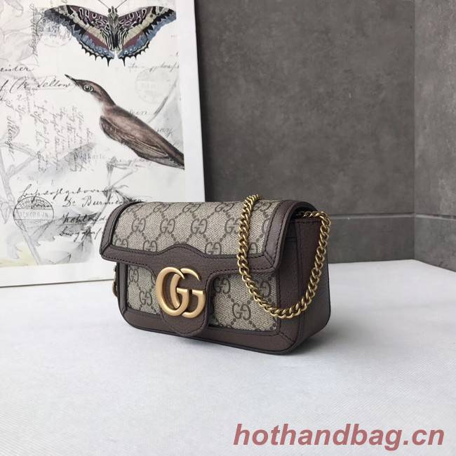 Gucci GG Supreme canvas 476433 Mini Shoulder Bag brown