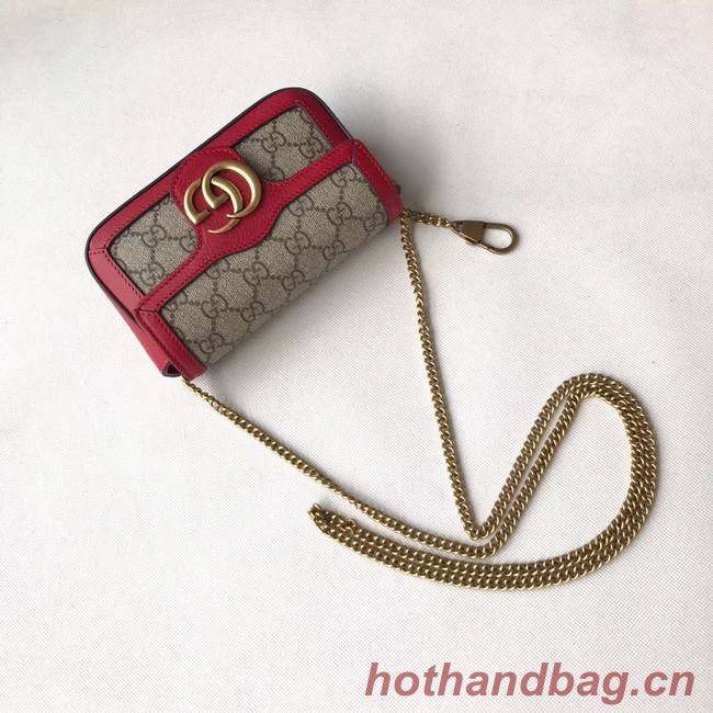 Gucci GG Supreme canvas 476433 Mini Shoulder Bag red