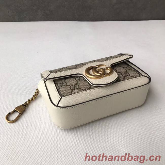 Gucci GG Supreme canvas 476433 Mini Shoulder Bag white