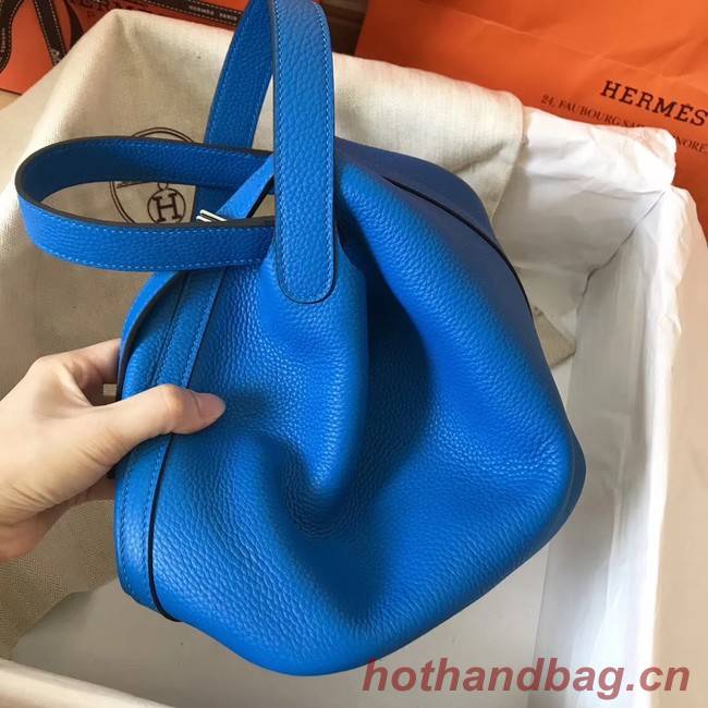 Hermes Picotin Lock PM Bags Original Leather H8688 blue