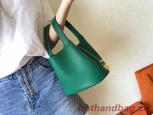 Hermes Picotin Lock PM Bags Original Leather H8688 green