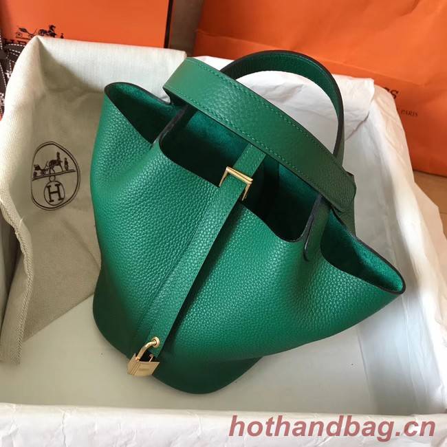 Hermes Picotin Lock PM Bags Original Leather H8688 green