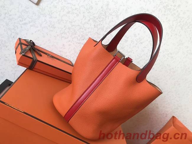 Hermes Picotin Lock PM Bags Original Leather H8688 orange&red