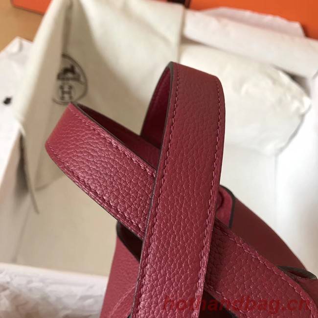 Hermes Picotin Lock PM Bags Original Leather H8688 wine red