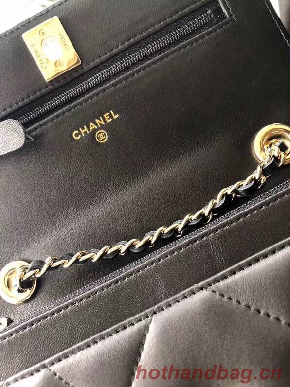 Chanel flap bag Lambskin & Gold-Tone Metal 3798 black