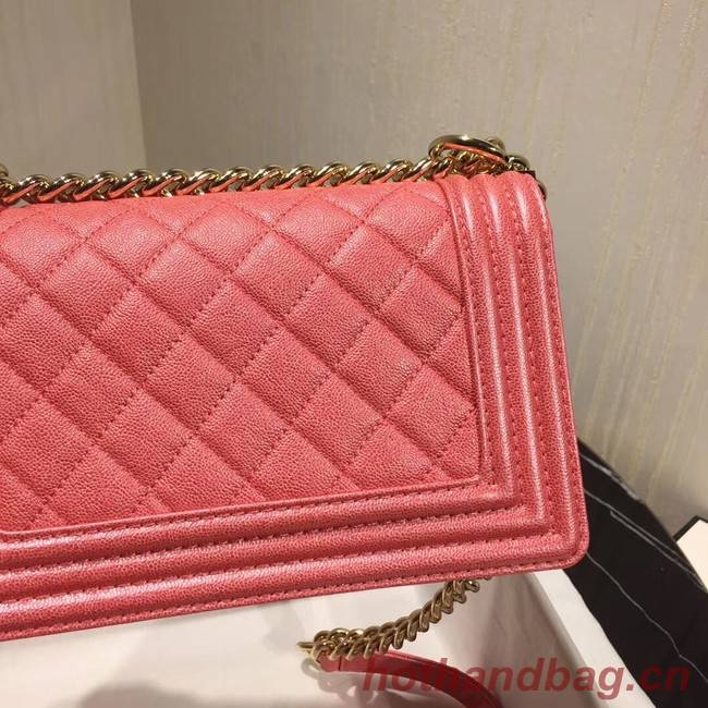 Boy Chanel Flap Shoulder Bag Original Leather Pink A67085 Gold