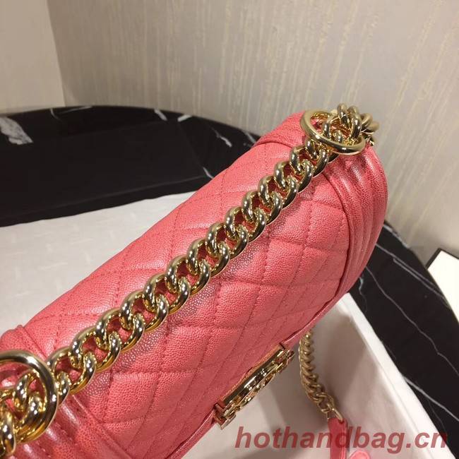 Boy Chanel Flap Shoulder Bag Original Leather Pink A67085 Gold