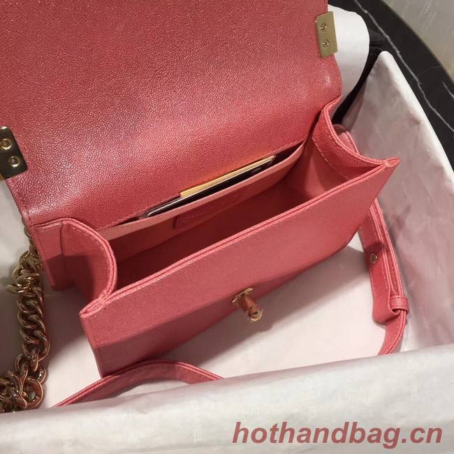 Boy Chanel Flap Shoulder Bag Original Leather Pink A67085 Gold