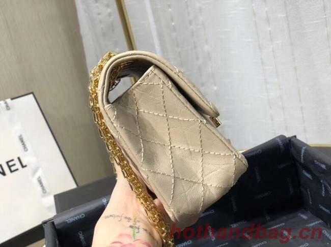 Chanel Shoulder Bag Original Leather Off White AS0874 Gold