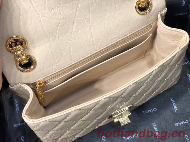 Chanel Shoulder Bag Original Leather Off White AS0874 Gold