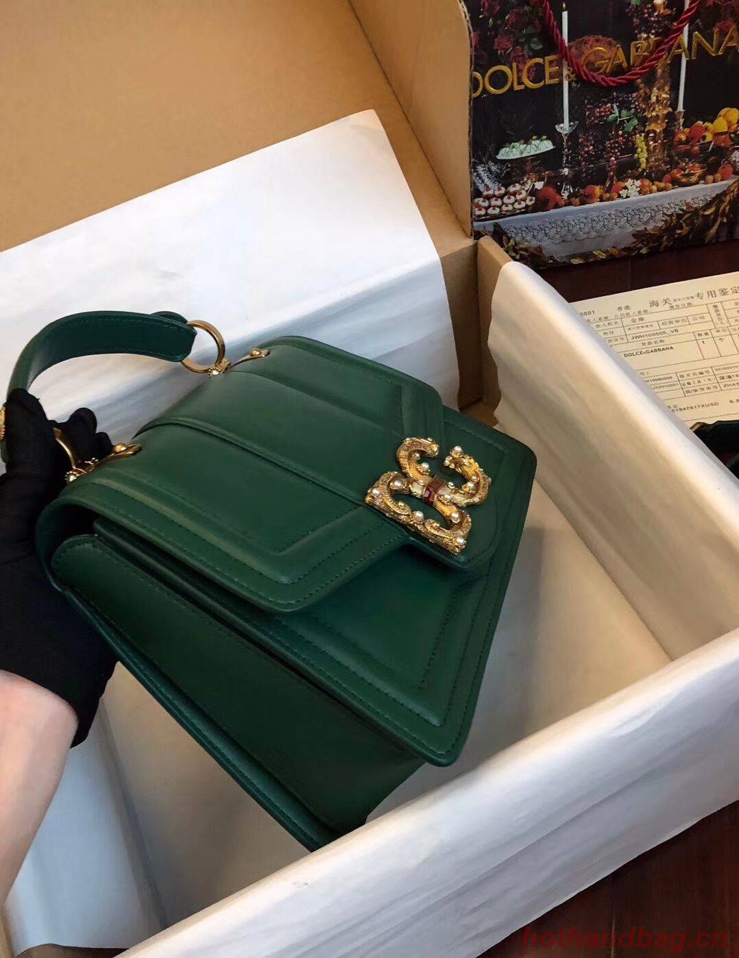 Dolce & Gabbana Origianl Leather Bag 4916 Green