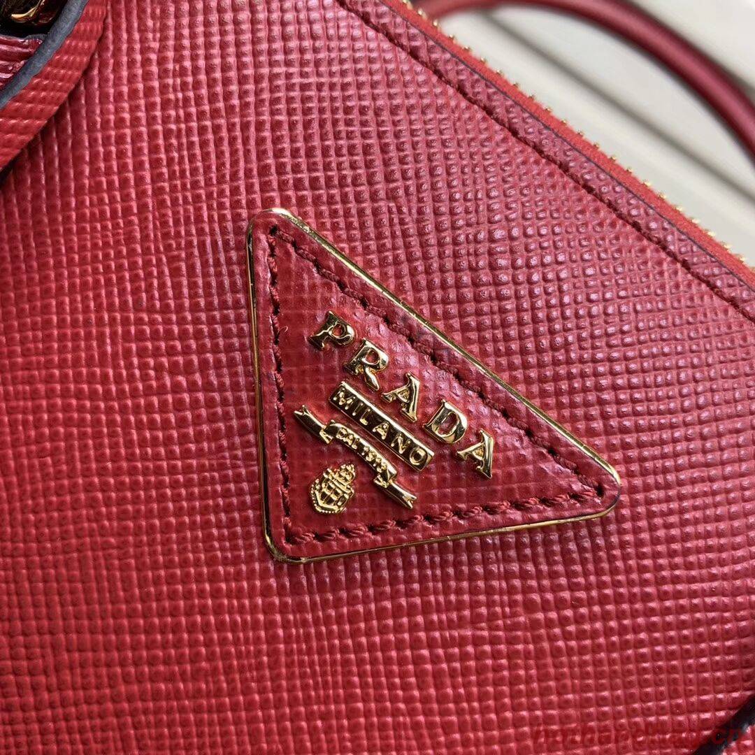 Prada Galleria Saffiano Leather Bag 1BA232 Red