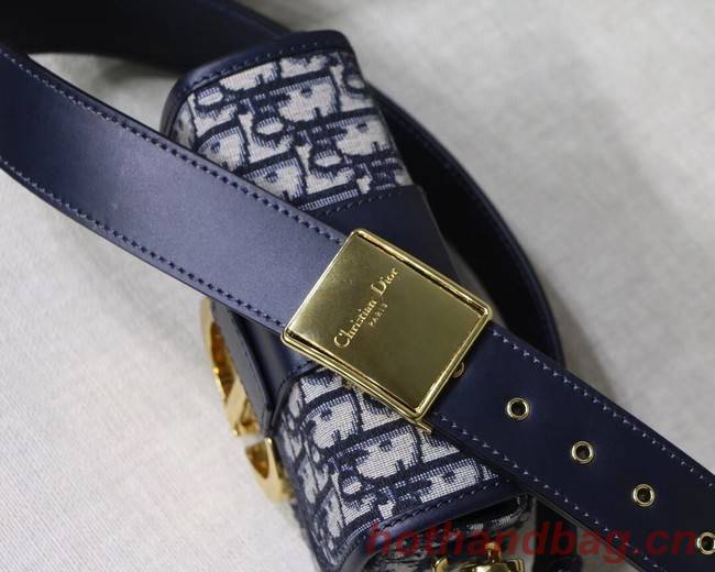 Dior 30 MONTAIGNE JACQUARD CANVAS BOX BAG M928 blue