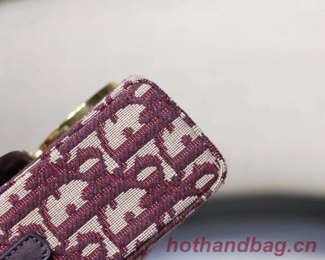 Dior 30 MONTAIGNE JACQUARD CANVAS BOX BAG M928 burgundy