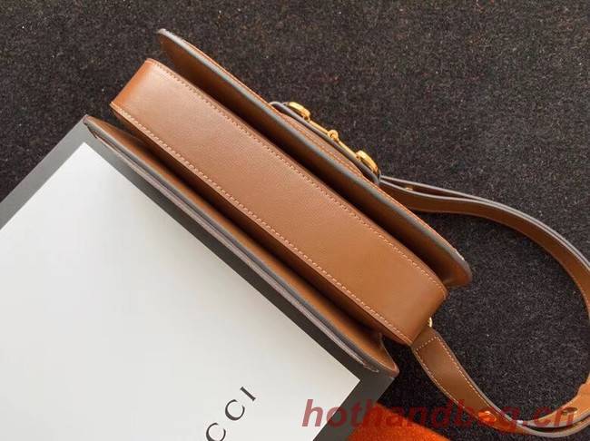 Gucci GG Supreme canvas shoulder bag 602204 brown