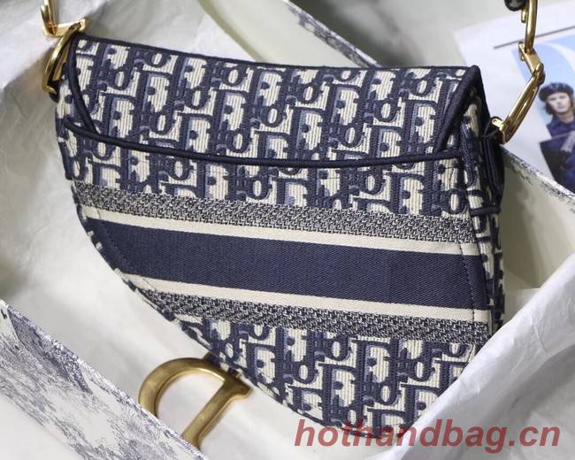 Dior SADDLE DENIM CANVAS BAG M928 denim blue