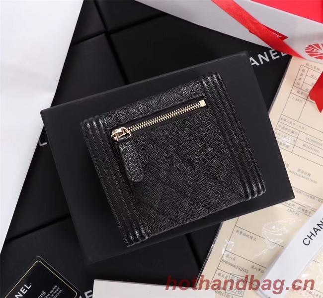 Chanel Calfskin Leather & Gold-Tone Metal A80734 black