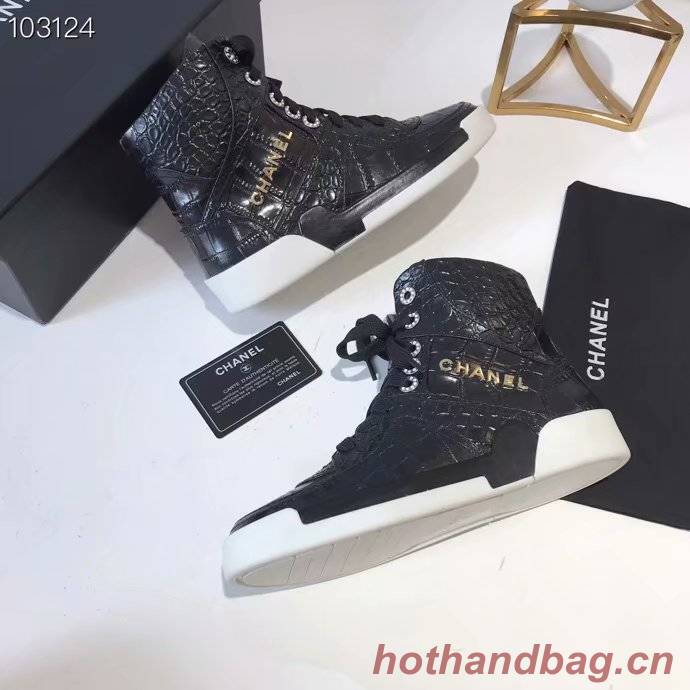 Chanel Shoes Crocodile CH2535JYX Black