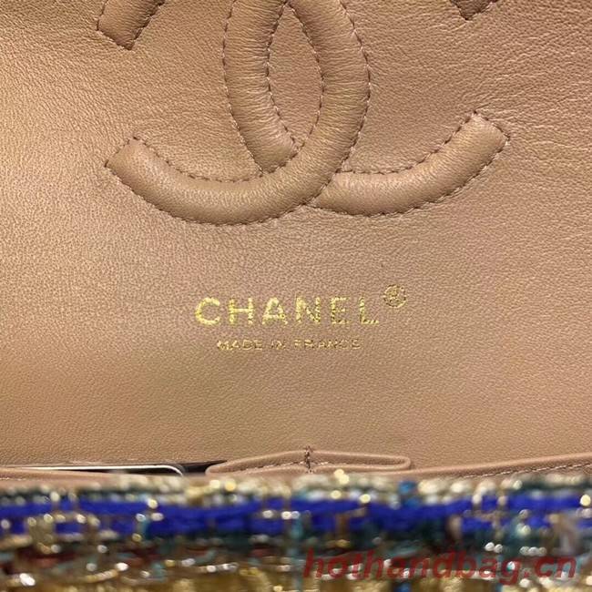 CHANEL Tweed Calfskin -Tone & Gold-Tone Metal 1112 apricot