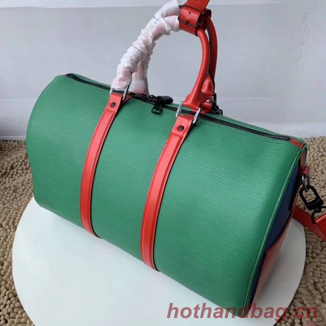 Louis Vuitton Epi Leather Keepall SUPREME 45CM M45419 with Shoulder Strap green