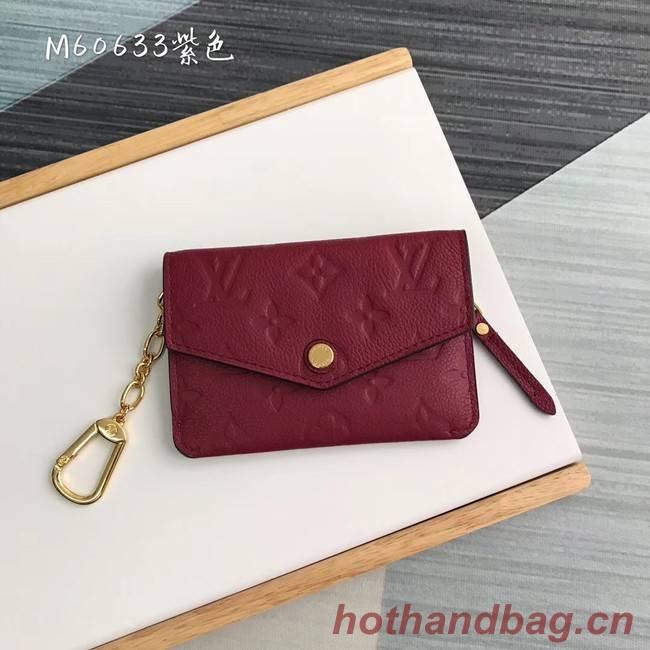 Louis Vuitton card holder N60633 purplish