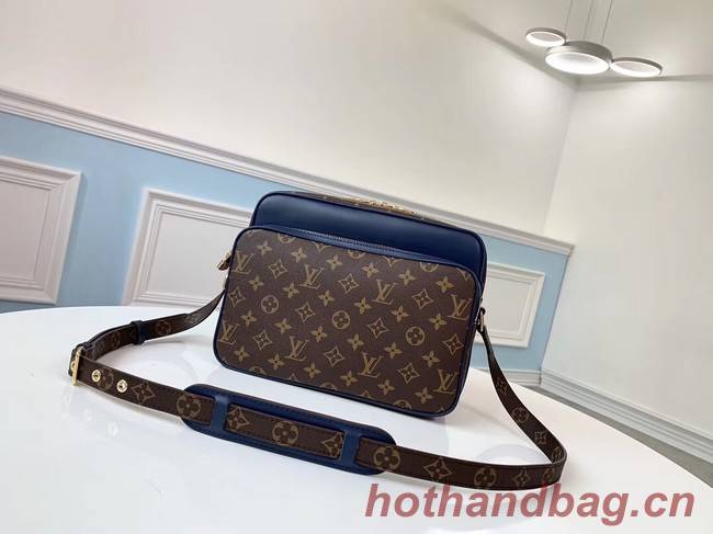 Louis vuitton original monogram canvas Shoulder Bag M51478 blue