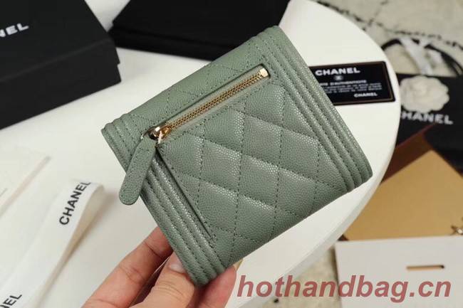 Chanel Calfskin Leather & Gold-Tone Metal A80734 light green