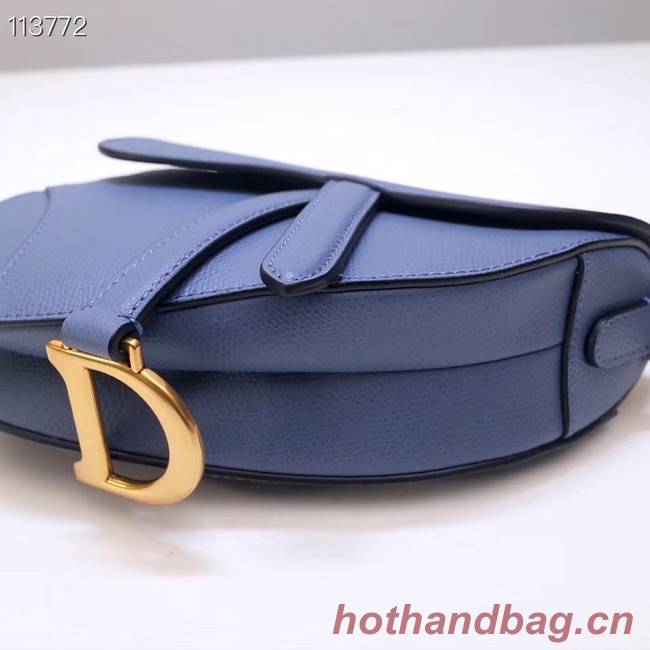 Dior Mini Saddle Bag Calfskin M0447 Blue