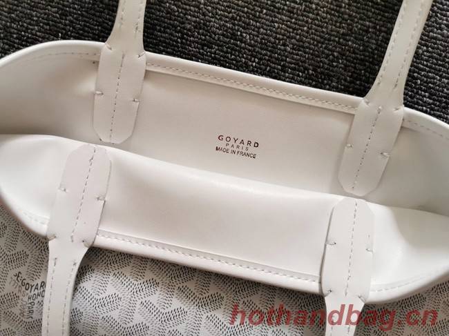 Goyard Calfskin Leather Mini Tote Bag 6782 Light Grey