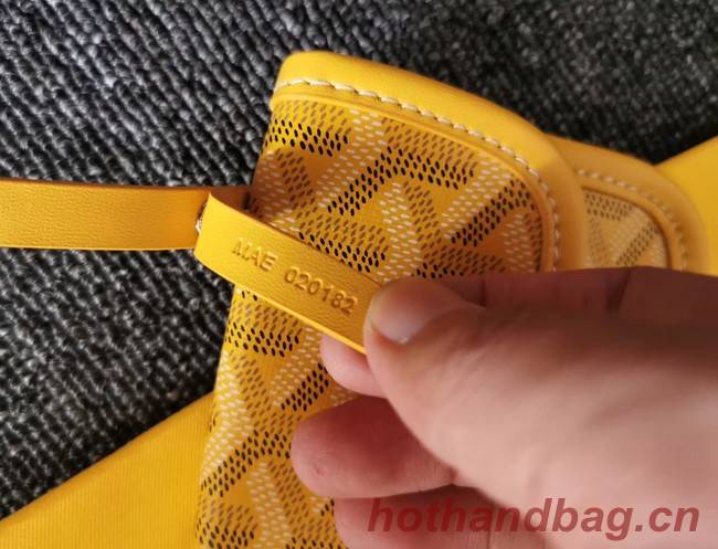 Goyard Calfskin Leather Mini Tote Bag 6782 Yellow