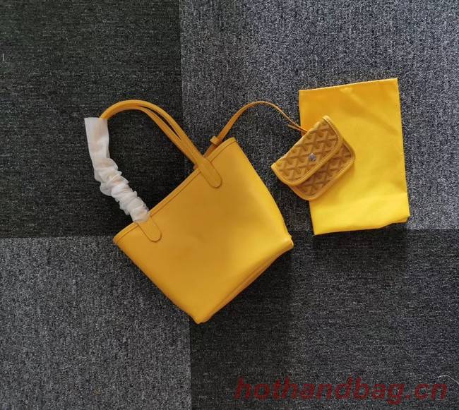 Goyard Calfskin Leather Mini Tote Bag 6782 Yellow